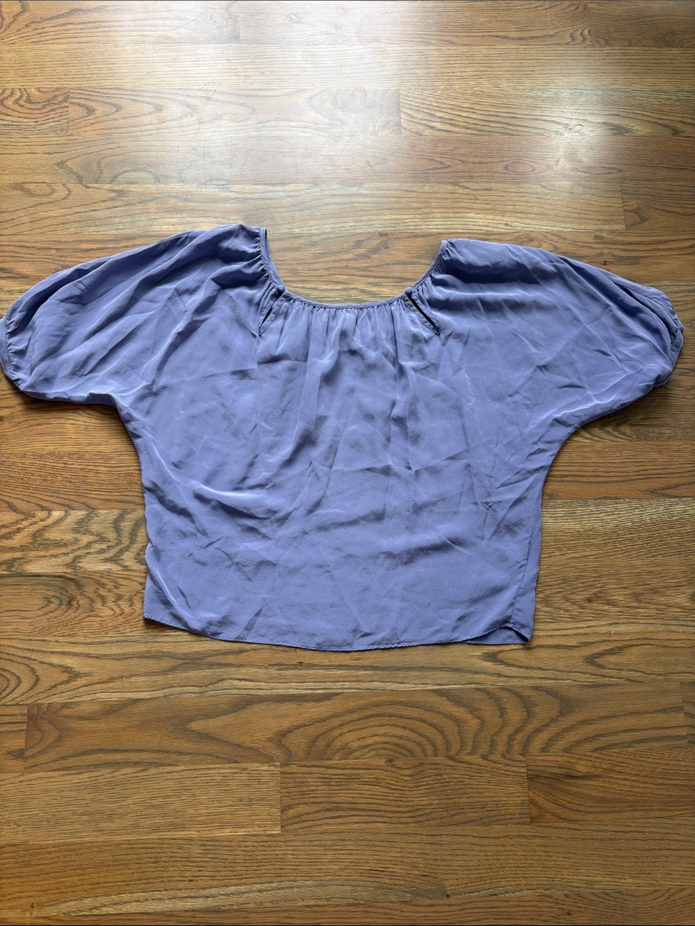 Women's Lavender Off-Shoulder 100% Silk shirt 🍓